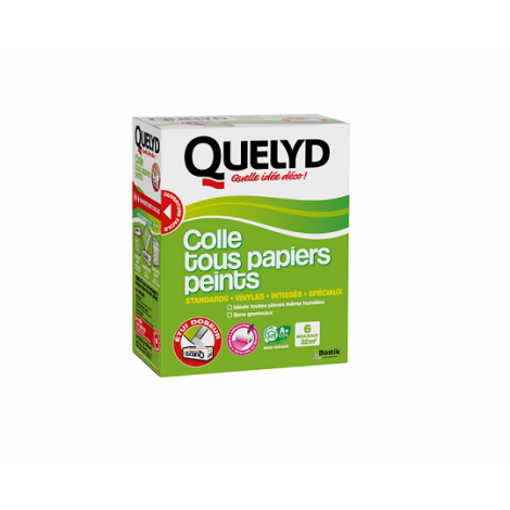 Colle tout papier peint avec indicateur coloré 6 rouleaux en poudre Coller tous les papiers peints