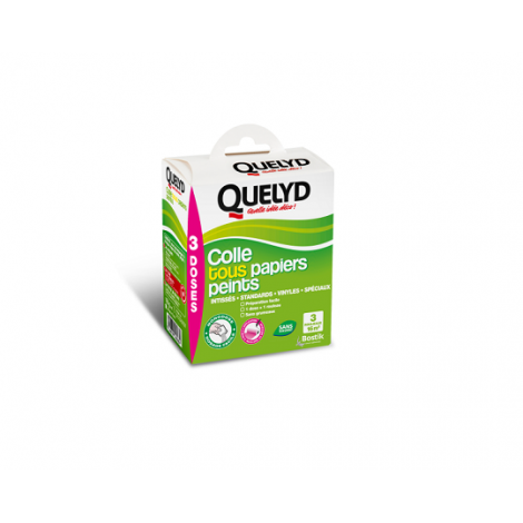 Colle tout papier peint avec indicateur coloré 3 rouleaux en poudre Coller tous les papiers peints